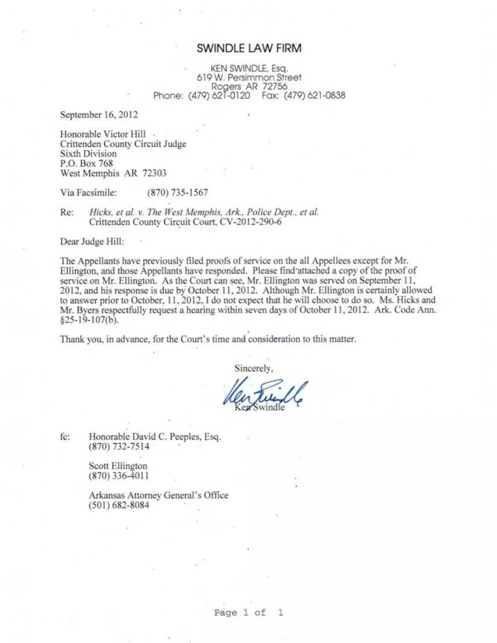 Document preview - 9.16.12 Request for Hearing.pdf - Page 1/1