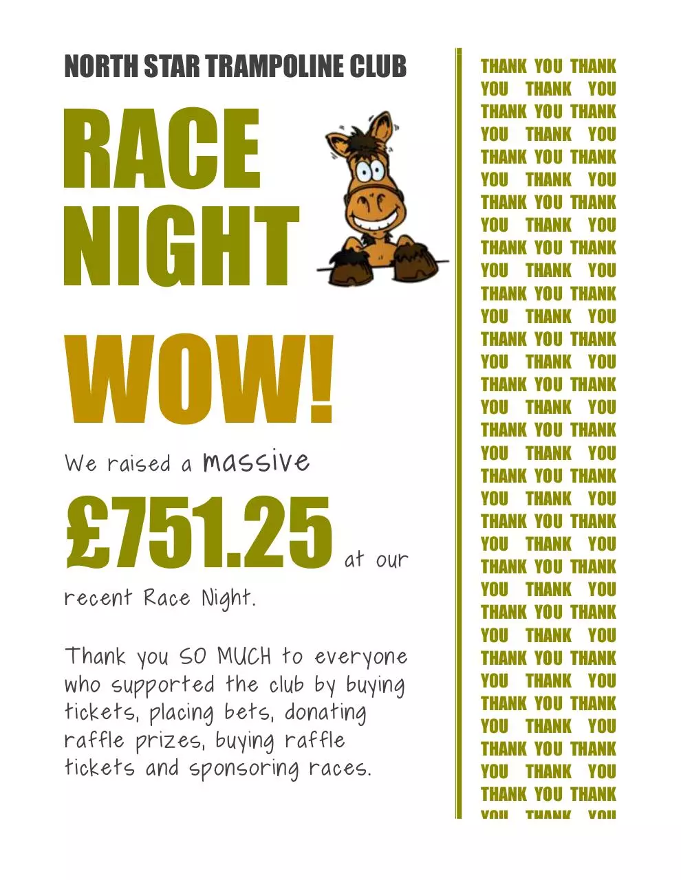 Document preview - North Star Race Night Money Raised.pdf - Page 1/1