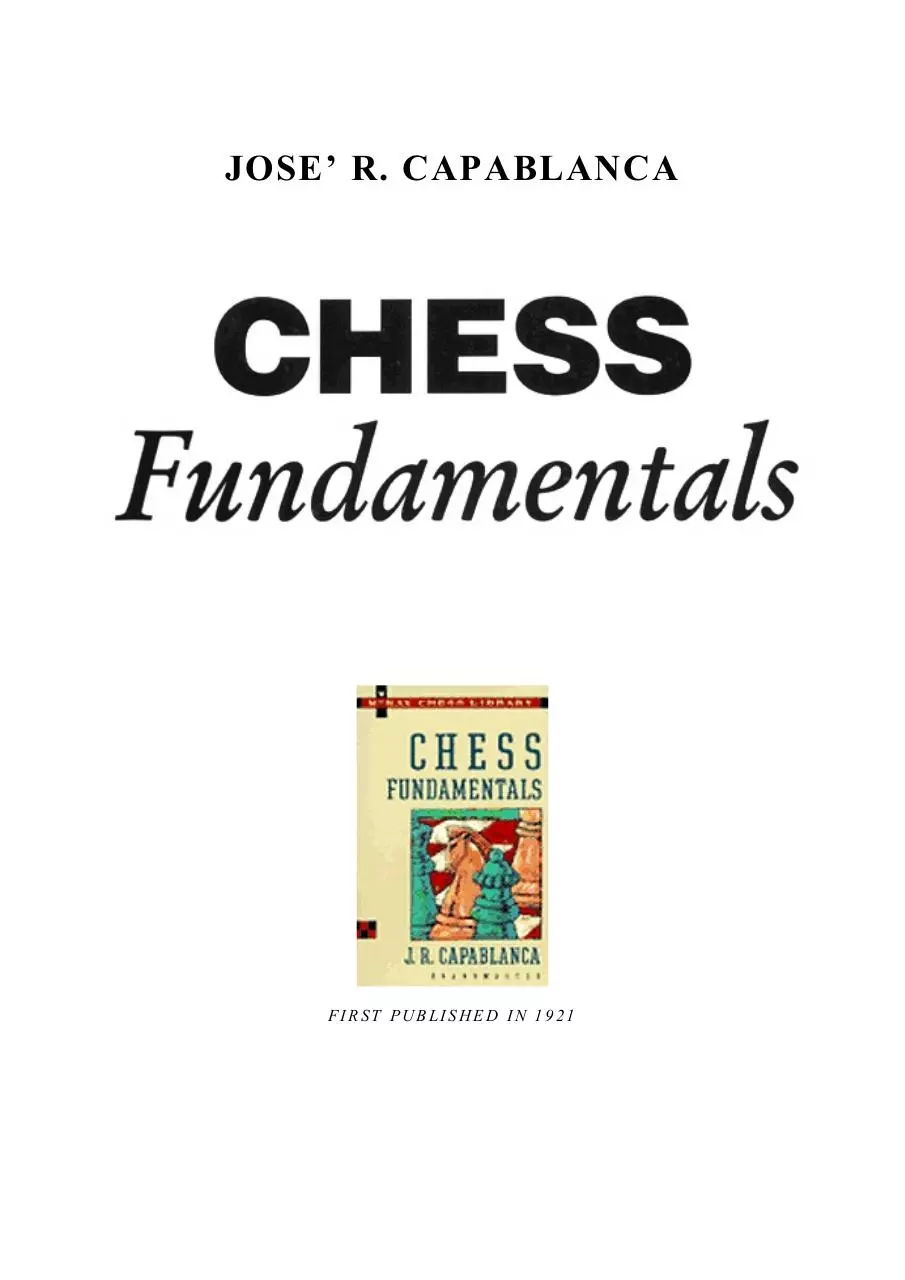PDF) Chess Fundamentals Capablanca