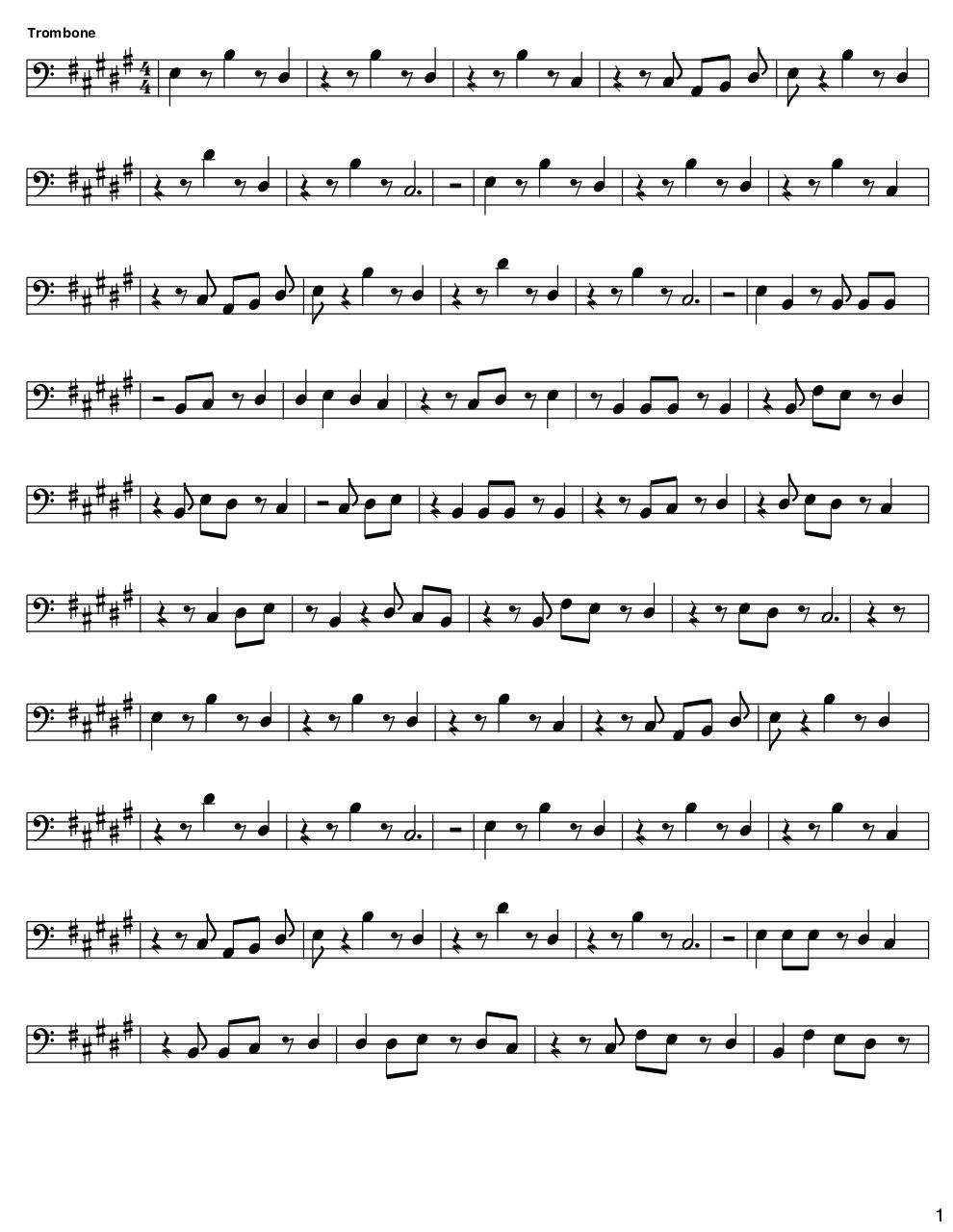 Trombone Music Pdf