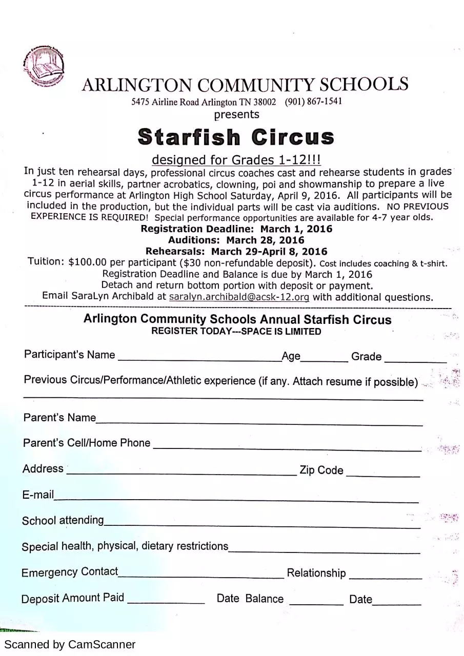 Document preview - starfish registration form_1.pdf - Page 1/1