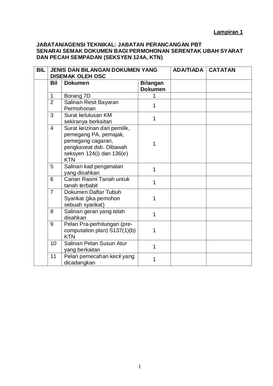 Template Serta Checklist Seragam Oleh Jabatan Agensi Teknikal Dalam Memperkemaskan Pelaksanaan Pusat Setempat Template Perancang Pdf Pdf Archive