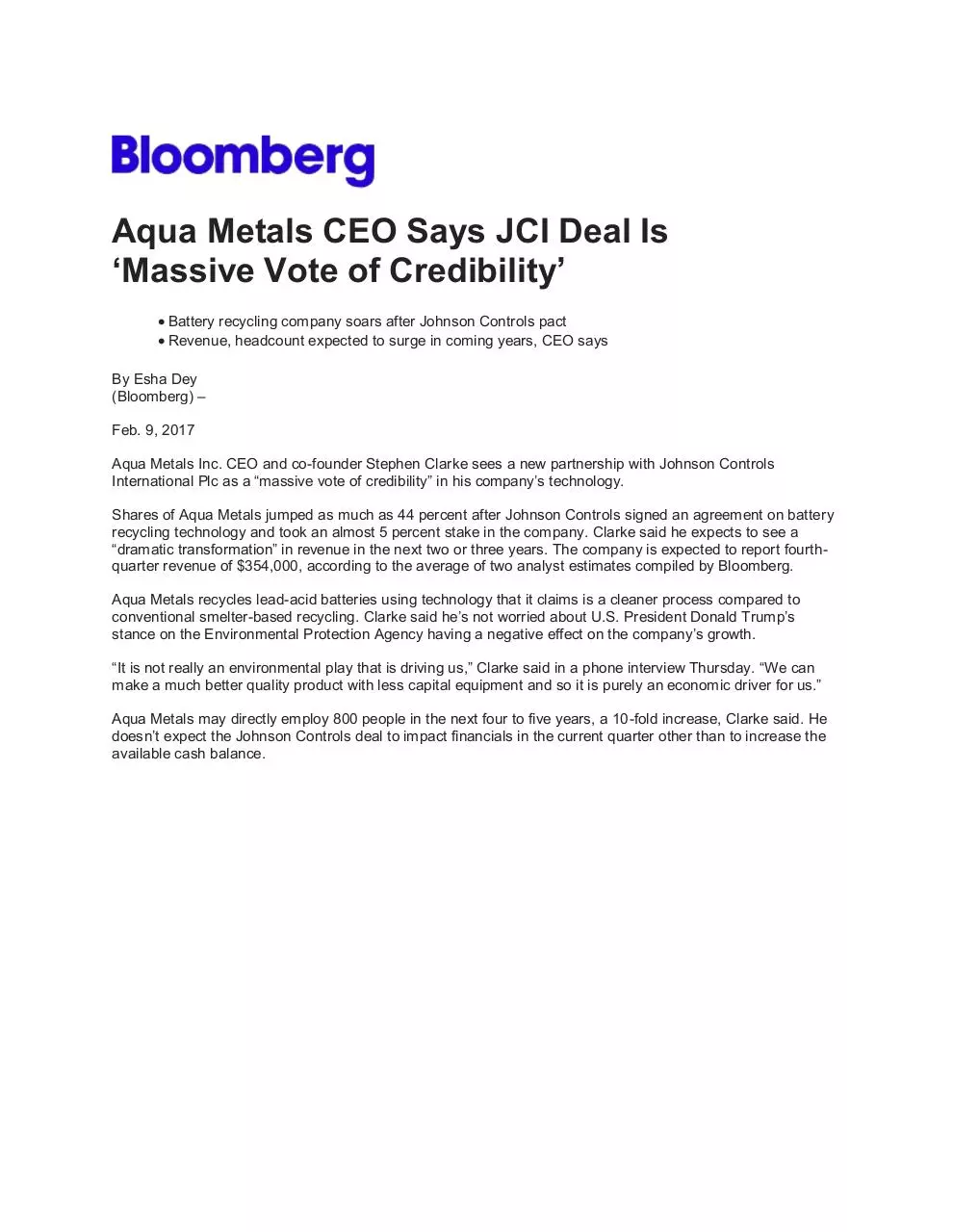 Document preview - Bloomberg JCI Coverage_2_10_17.pdf - Page 1/1