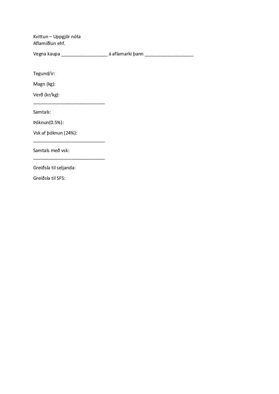Document preview - Kvittun.pdf - Page 1/1