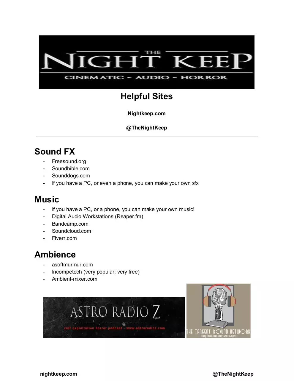 Document preview - HauntCon_SoundOfFear_Handout.pdf - Page 1/1
